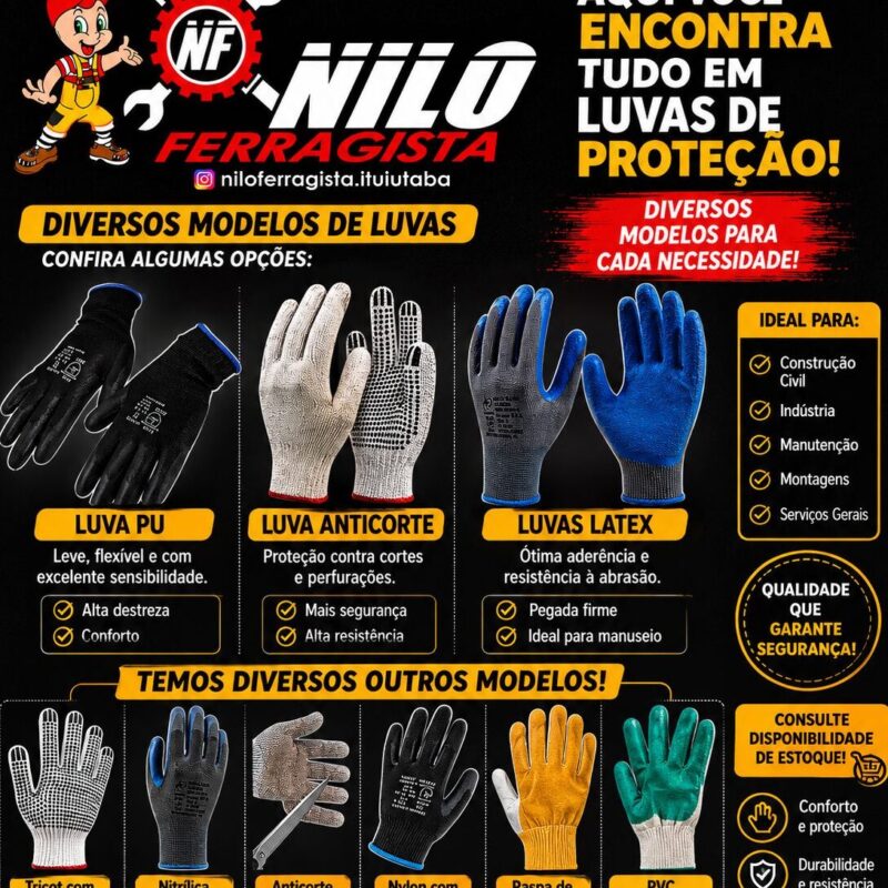 Luvas de Malha Luvas de Malha